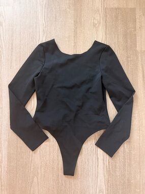Ksubi Black Long Sleeve Top with Branded Neckline